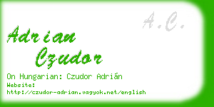 adrian czudor business card